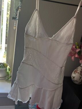 White Lace Slip Dress